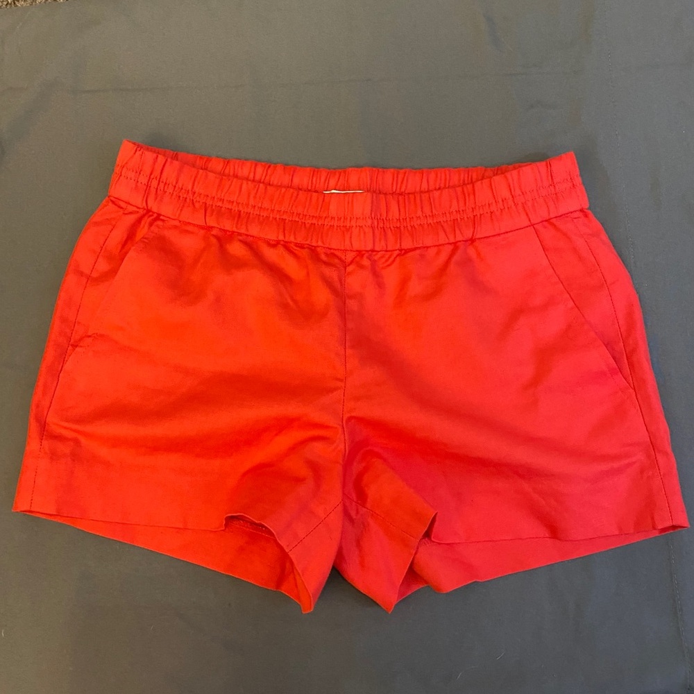 J. Crew Red Linen Shorts
